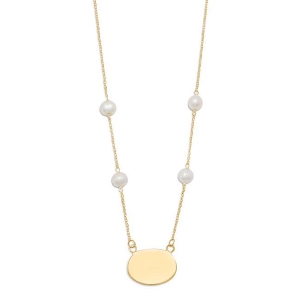 New! Engraveable Pearl Necklace